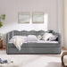 Gingham Daybed With USB Charging Port, Wave-Shaped Design Home Essentials