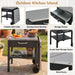 Foldable Outdoor Kitchen Cart With Storage For Patio Hearth and Haven