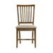 Wallace II - Side Chair (Set of 2) - Tan Linen & Weathered Oak ACME