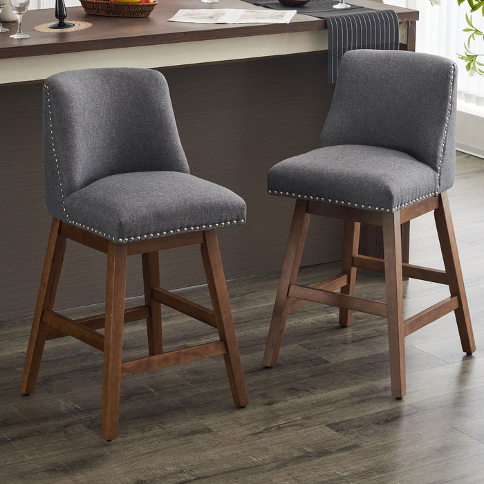 Upholstered Swivel Bar Stool Home Essentials