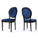 French Country Inspired Dining Chair With Iconic Round Backrest - Navy Blue Noble House