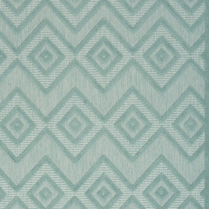 5' X 7' Argyle Indoor / Outdoor Area Rug - Aqua / Teal