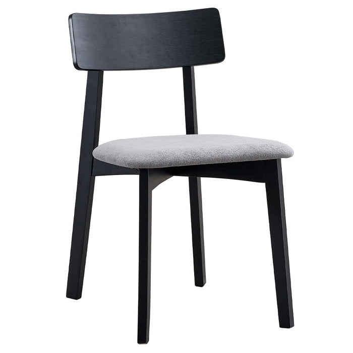Real - Side Chair (Set of 2) - Gray Linen & Black ACME