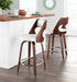 Cecina - Mid-Century Modern Fixed Height Counter Stool With Swivel And Round Footrest (Set of 2) Lumi Source