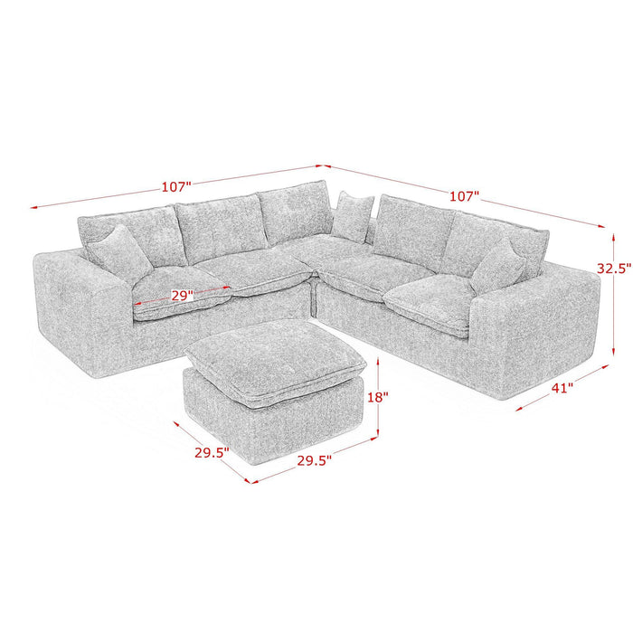 Sectional Sofa With Moveable Ottoman Home Essentials