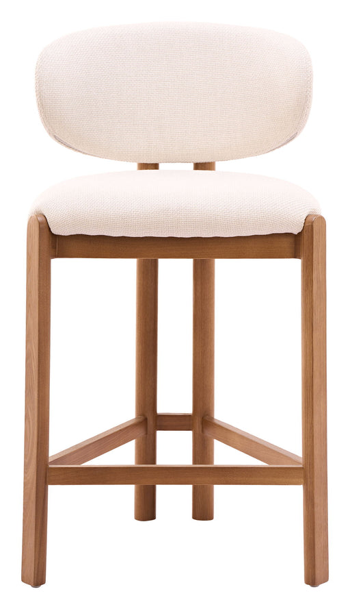 Rosetta - Counter Stool (Set of 2) - Beige / Walnut Zuo Modern