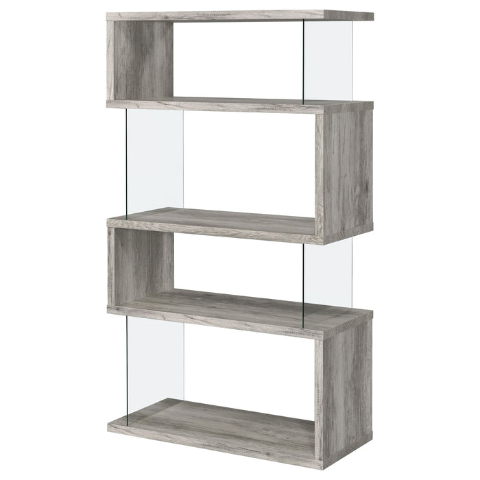 Elias - 4 Shelf Bookshelf With Zigzag Design Furniture Max