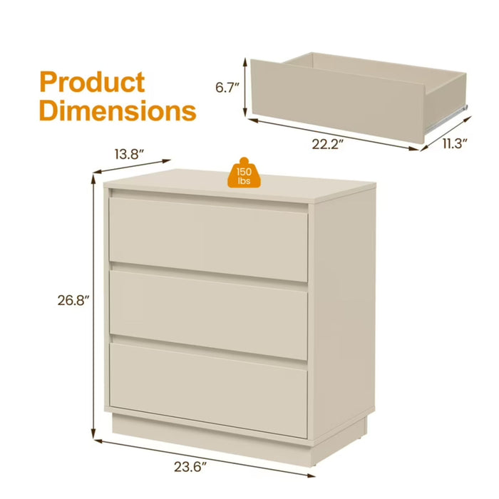 3 Drawer Nightstand, Bedroom Side Table Home Essentials