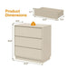 3 Drawer Nightstand, Bedroom Side Table Home Essentials