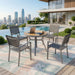 5 Piece Patio Dining Set & Table And Chairs For Outdoor Use - Gray Home Essentials