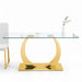Dining Table For Living Spaces - Gold / Transparent Home Essentials