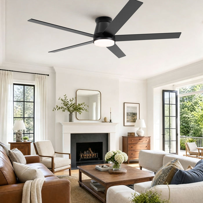 Flush Mount Ceiling Fan With Light Daily Nest