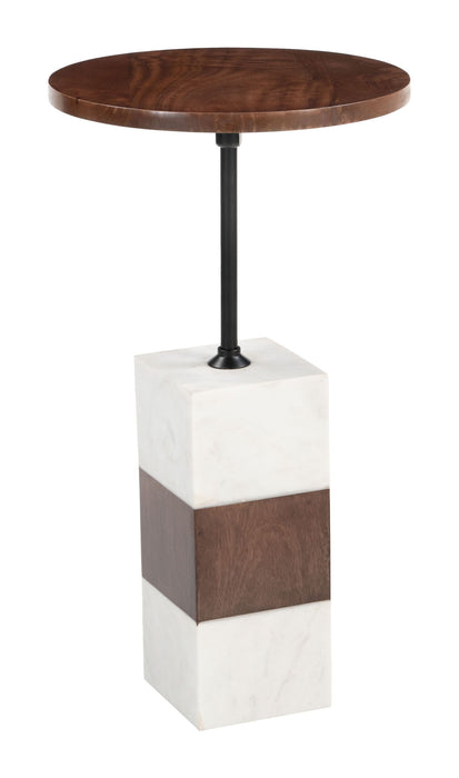 Stuk - Side Table - Brown / White Zuo Modern
