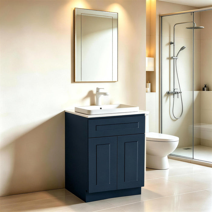 Shaker Base Cabinet With Soft-Close Drawer & Double Doors, Adjustable Shelf Home Essentials