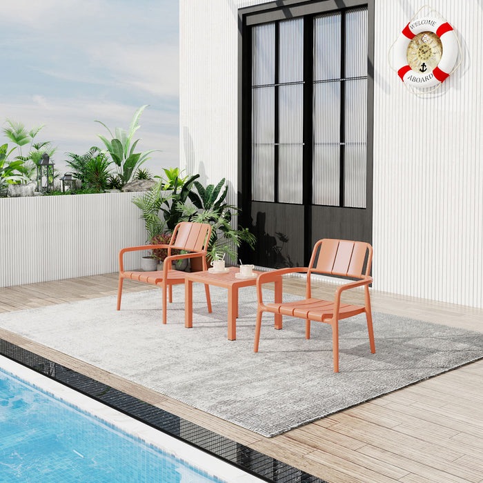 3 Piece Indoor / Outdoor Leisure Table And Chair Set Home Essentials