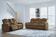 Wolfridge - 2 Pc. - Power Reclining Sofa, Power Reclining Loveseat With Console - Brindle Signature Design by Ashley®