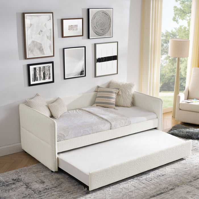 Upholstered Daybed With Pop Up Trundle Home Essentials