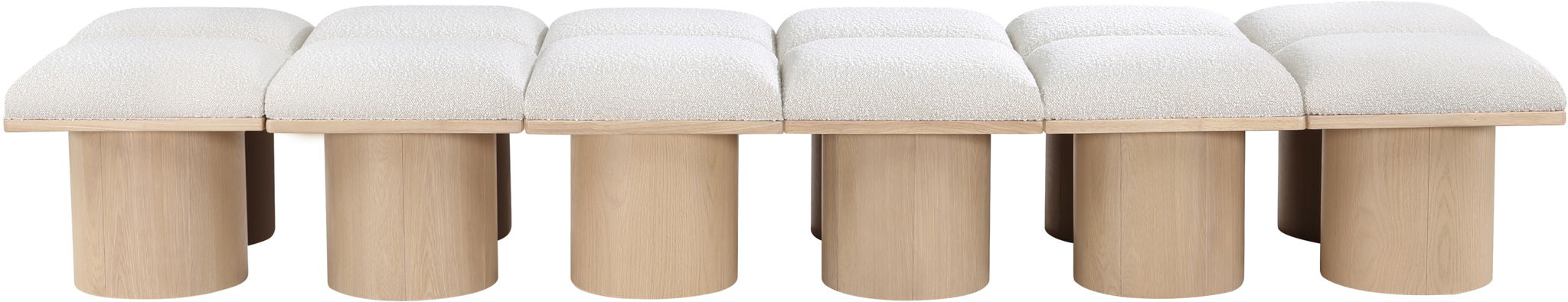 Pavilion - 12 Piece Modular Bench With Natural Base Meridian Furniture
