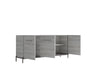 Mia - 3 Door Buffet - White / Gray / Silver Status Italy