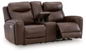 Gravier - Power Reclining Loveseat With Console / Adjustable Headrest - Cordova Benchcraft®
