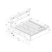 Sacha - Bed With LED And Bookcase Headboard, Built In Siderail Storage Global Furniture USA