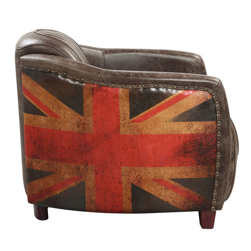 Brancaster - Chair - Antique Slate Top Grain Leather ACME