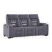 Austin - Reclining Sofa With Storage Arms - Gray Global Furniture USA
