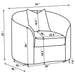 Rory - Sloped Arms Chair With Pillow - White Furniture Max