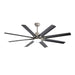 66" Low Profile Ceiling Fan With Dimmable LED Lights, 6 Speed Reversible DC Motor For Indoor - Brushed Nickel Daily Nest