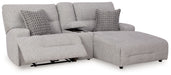 Acklen Place - 4 Pc. - 3-Piece Power Reclining Sectional Sofa With Raf Chaise, Wide Seat Power Recliner - Pewter Signature Design by Ashley®