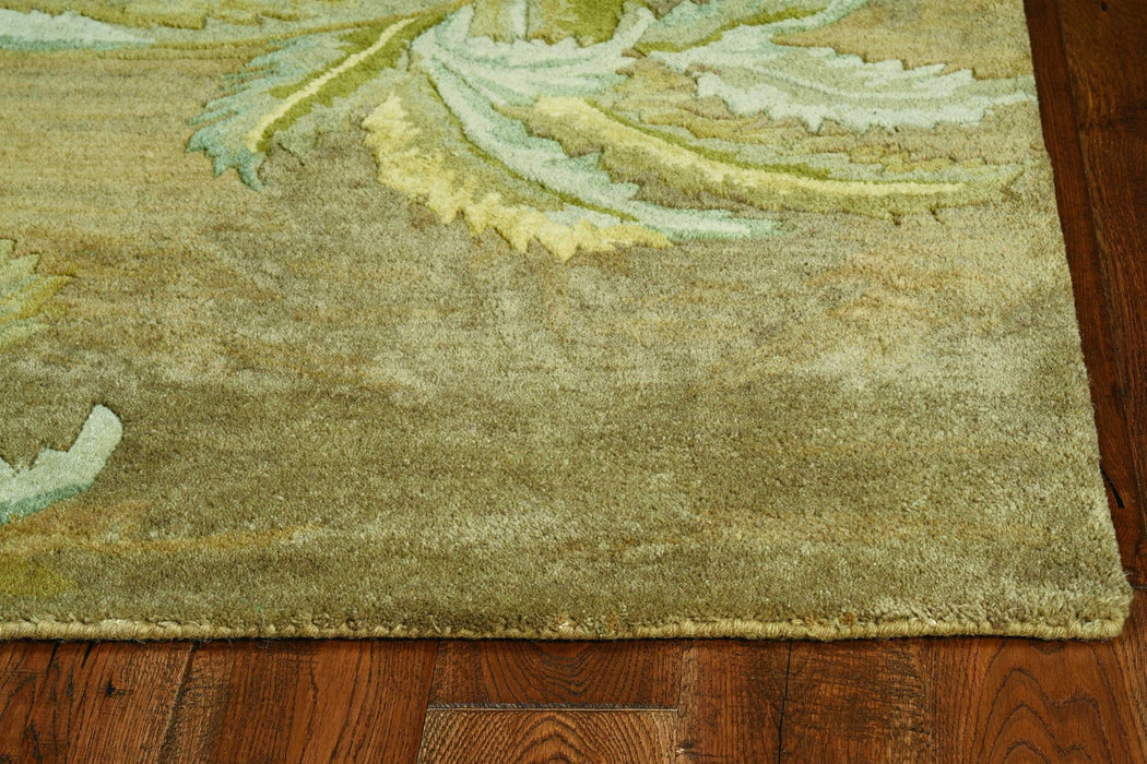 4' x 6' Hand Tufted Palm Trees Indoor Area Rug - Moss Green