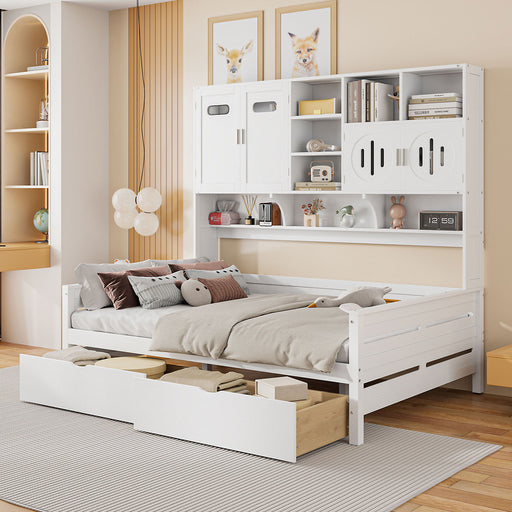Daybed With All-In-One Cabinet And Shelf Timeless Haven