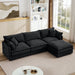 Modular L-Shaped Sectional Sofa With Movable Ottoman Home Essentials