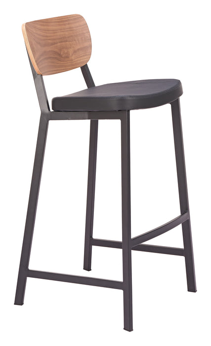 Ardenne - Barstool (Set of 2) - Black / Brown Zuo Modern