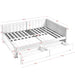 Upholstered Tufted Daybed Frame With Storage Drawers Home Essentials