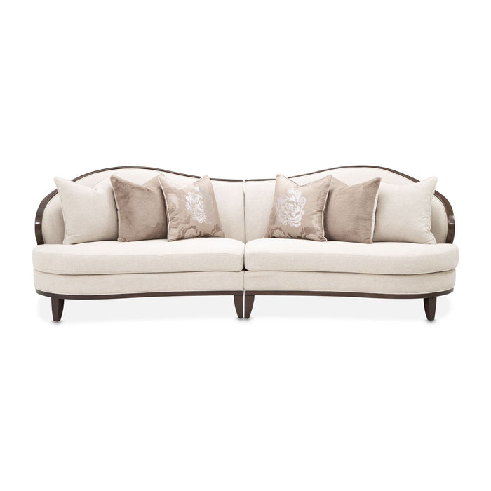 Camellia Field - 2-Piece Chenille Sofa - Linen / Warm Pecan