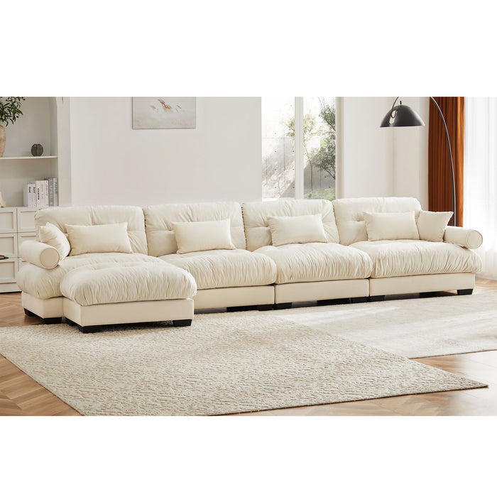 Super Comfort Oversized Modular Sectional Sofa With Movable Ottoman Home Essentials