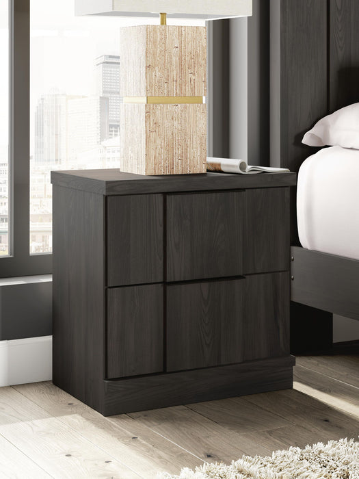 Shaehartin - Two Drawer Night Stand - Dark Brown Signature Design by Ashley®