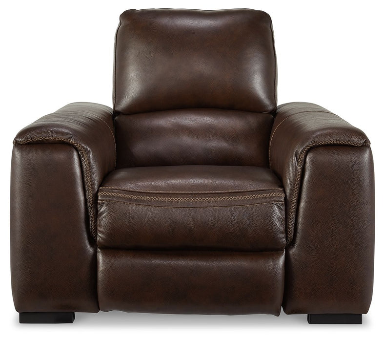 Alessandro - PWR Recliner/Adj Headrest - Walnut Signature Design by Ashley®