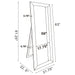 Aika - Standing Mirror - Silver Furniture Max