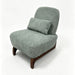 Curved Base Lazy Lounge Accent Chair - Blue / Brown Home Essentials