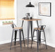 Oregon - Industrial Low Back Barstool (Set of 2) - Black Lumi Source