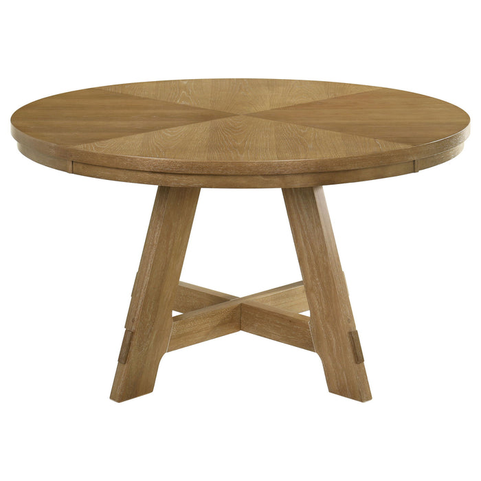 Kent - Round Dining Table - Brown Oak Furniture Max