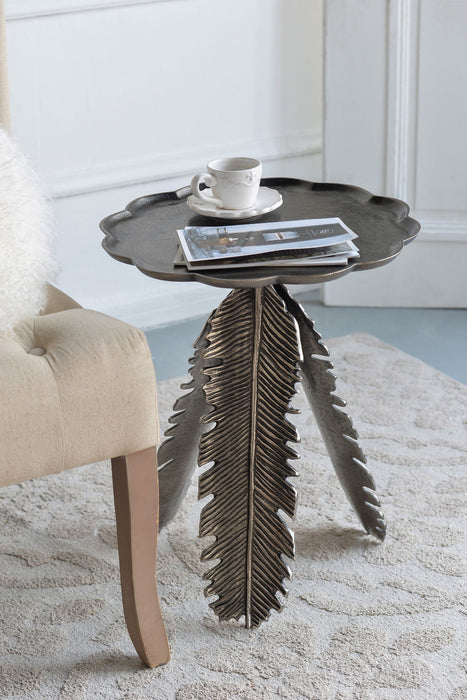 Leaf Side Table - Silver Home Essentials