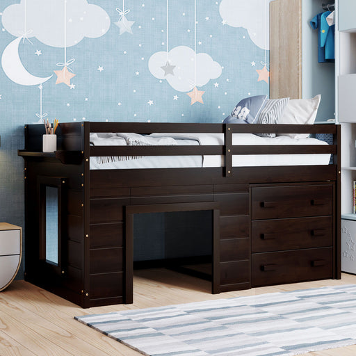 Loft Bed With Cabinet And Shelf DreamHaus