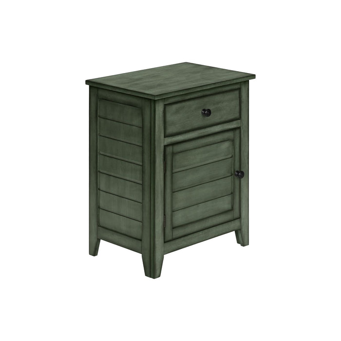 Accent Nightstand, Storage Drawer, Transitional 8th Street