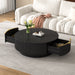 Farmhouse Round Coffee Table With Storage Drawer Hearth and Haven