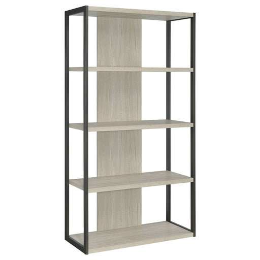 Loomis - 4 Shelf - White / Gray Furniture Max