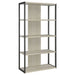 Loomis - 4 Shelf - White / Gray Furniture Max