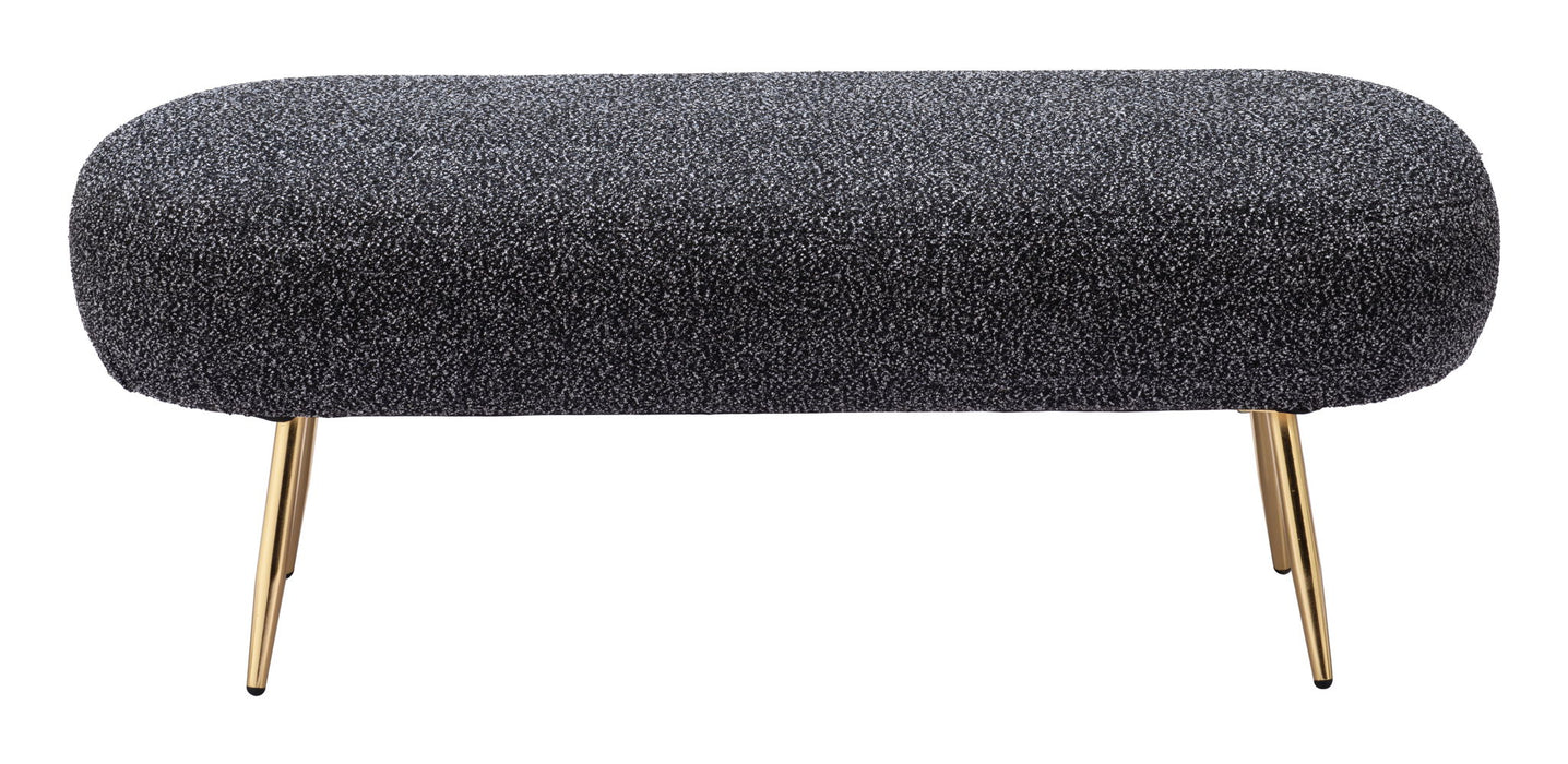 Creek - Bench - Glitter Black Zuo Modern
